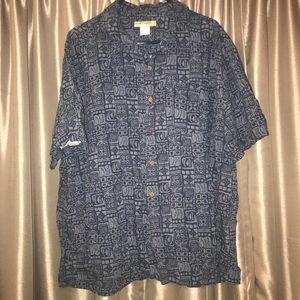 Island Passport Mens button down shirt (h)